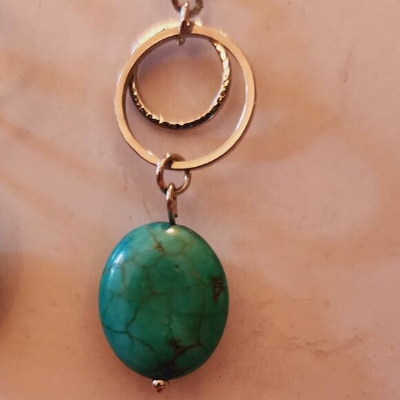 Turquoise dangle earrings - Picture 5 of 5